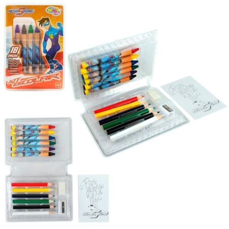 Estojo Maleta Escolar 18 Peças Para Meninos