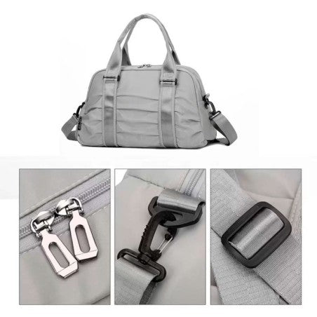 Mala De Mão Média Unissex Esportiva Alça Dupla Impermeável - CINZA