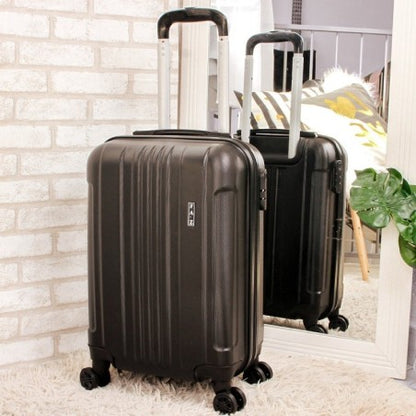 Mala De Viagem Unissex Bordo Cadeado Segredo Rodas ABS 360° - PRETO