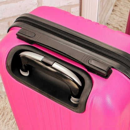 Mala De Viagem Unissex Bordo Cadeado Segredo Rodas ABS 360° - PRETO