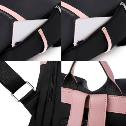 Mochila Feminina Casual Impermeável De Nylon De Alta Qualidade