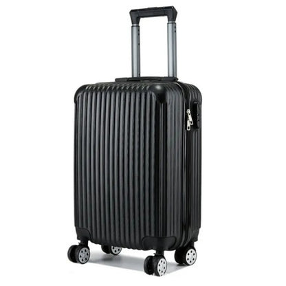 Mala De Viagem Unissex Bordo Cadeado Segredo Rodas ABS 360° - PRETO