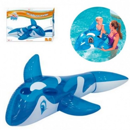 Boia Baleia Inflável Grande 145x80cm Infantil Funs