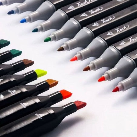 Estojo De Canetinhas Escolar Ponta Dupla 24 Cores