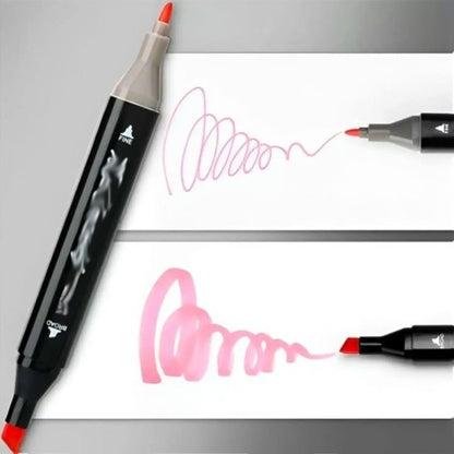 Estojo De Canetinhas Ponta Dupla 36 Cores Escolar