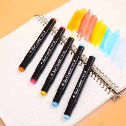 Estojo De Canetinhas Ponta Dupla 36 Cores Escolar