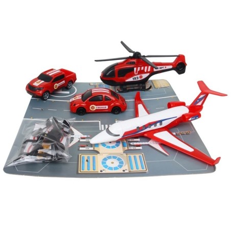 Brinquedo Infantil Missão Resgate Policia Automóveis E Aeronaves