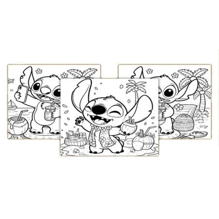 Livro De Colorir Stitch Encadernado Com Capa Dura E Brilhante 48págs