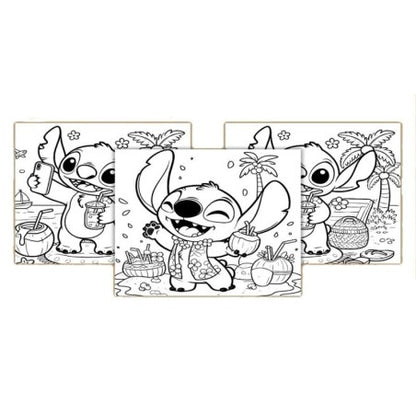 Livro De Colorir Stitch Encadernado Com Capa Dura E Brilhante 48págs