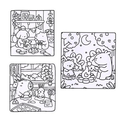 Livro De Colorir Capivara Encadernado Com Capa Resistente E Brilhante 48págs