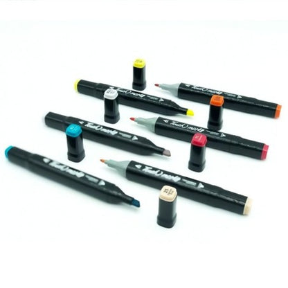 Estojo De Canetinhas Escolar Ponta Dupla 60 Cores