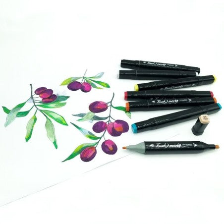 Estojo De Canetinhas Escolar Ponta Dupla 80 Cores