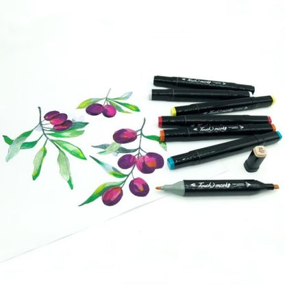 Estojo De Canetinhas Escolar Ponta Dupla 80 Cores