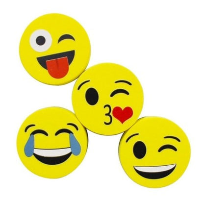 Kit Escolar Infantil 4 Ponteiras Borrachas De Carinha