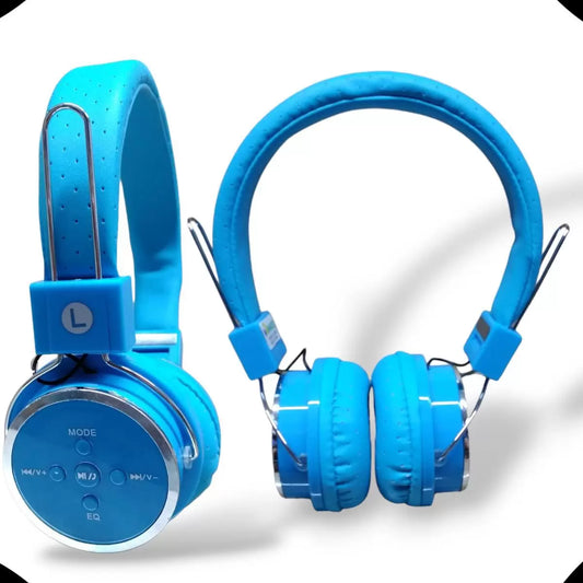 Fone De Ouvido Bluetooth Head Phone Sem Fio Cartão Sd azul claro b05
