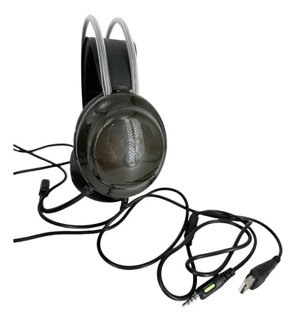 Headset Gamer Rgb Delta F4132 Com Microfone E Led Neon Preto