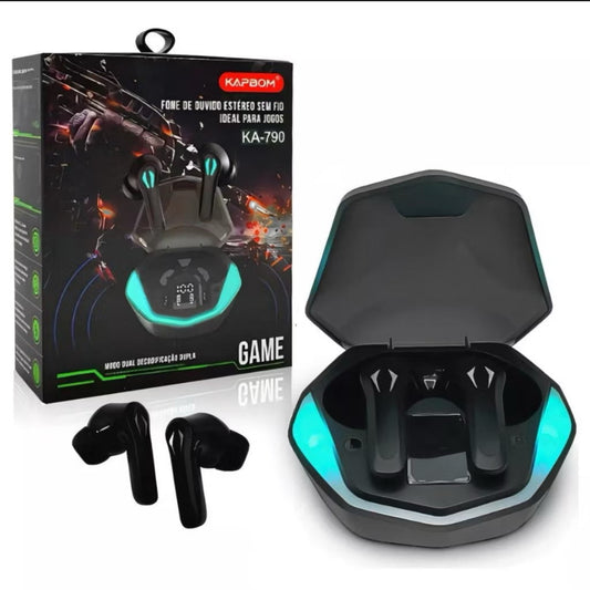 Fone de Ouvido Bluetooth Gamer com Led KAPBOM - KA-790