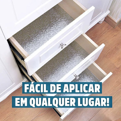 Adesivo de Alumínio Resistente Anti Gordura Anti Sujeira À Prova D'Água para Cozinha Alumiplus