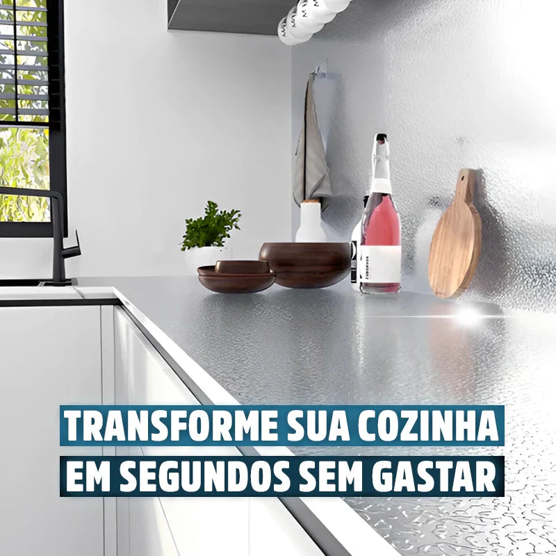 Adesivo de Alumínio Resistente Anti Gordura Anti Sujeira À Prova D'Água para Cozinha Alumiplus
