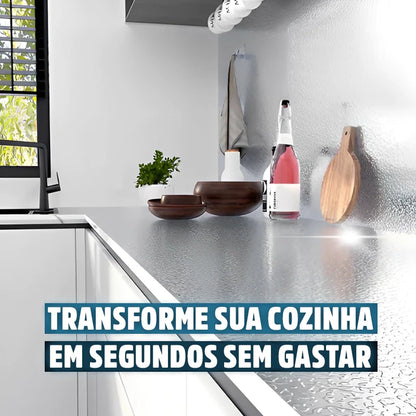 Adesivo de Alumínio Resistente Anti Gordura Anti Sujeira À Prova D'Água para Cozinha Alumiplus