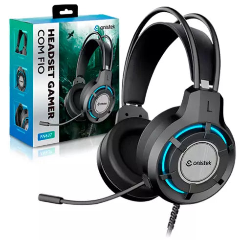 HEADSET GAMER COM FIO P2/USB ONISTEK COM LED FN637