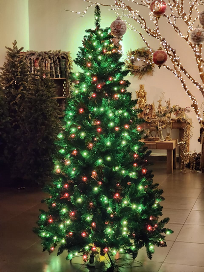 ÁRVORE PINHEIRO BAHREIN 1217 GALHOS 2,10CM COM 390 LEDS RGB COM FUNÇÕES