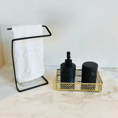 Bandeja em Metal com Espelho Barcelona Dourado 21cm