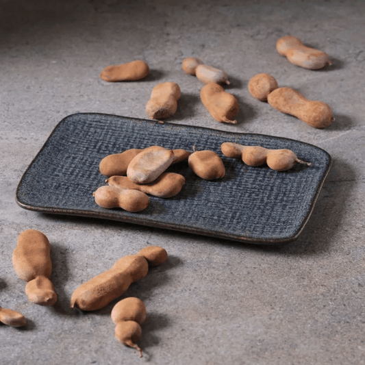 Travessa Retangular Média Juta Titanium 27cm