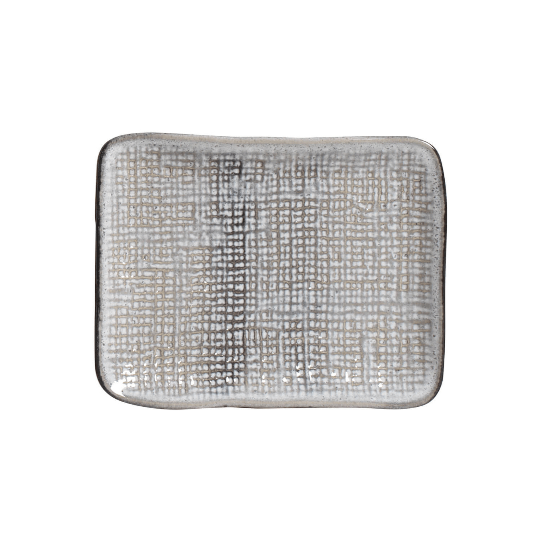 Travessa Retangular Pequena Juta Dust 18cm