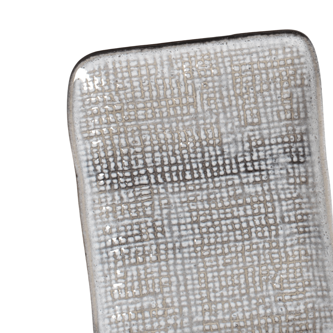 Travessa Retangular Pequena Juta Dust 18cm