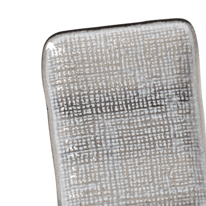 Travessa Retangular Pequena Juta Dust 18cm